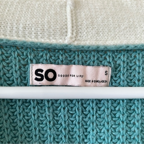 SO Women’s Knit Cardigan Small Striped School  Preppy Casual Button Front - Picture 5 of 10